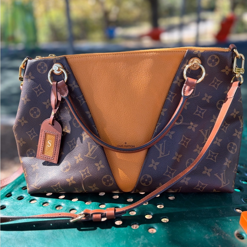 Louis Vuitton Brown and Tan Monogram Shoulder Bag